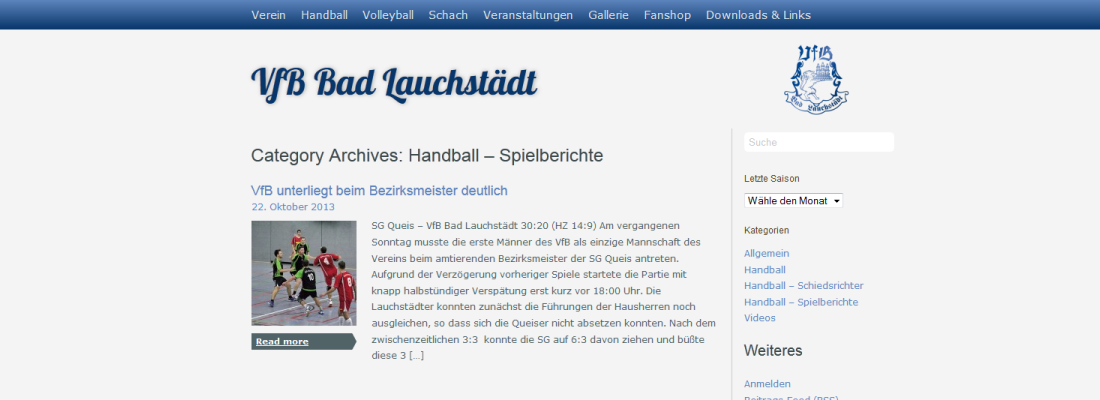 www.vfb-bad-lauchstaedt.de - Domain und Einrichtung Wordpress